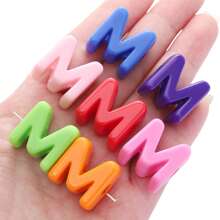 10pcs Letter 3D Beads -Random Color Mixing Of Number Beads, English Letter Beads- Used For Jewelry Creative DIY Make, Such As Bag Chains, Waist Chains,Phone Chains Accessories