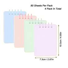 Libreta de bolsillo, cuaderno pequeño, libreta de bolsillo, cuaderno espiral pequeño de 10.3X7.3cm (4.05X2.87in), papel de 80g/m2 para mantenerse organizado en el trabajo, la escuela y la oficina, útiles escolares, de vuelta a la escuela. - Multicolor - Ver 12