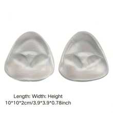 2pcs Invisible Self-Adhesive Thick Waterproof Silicone Bra Inserts & Breast Pads - Multicolor - View 3