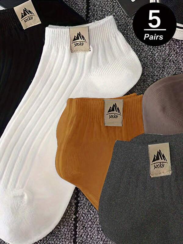 5/ 10 أزواج من جوارب صيفية للسيدات - منتجات جوارب بسيطة، قابلة للتنفس ومريحة
