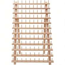 120 Spool Thread Rack Thread Holder Wooden Thread Organiser Stand Sewing Spool Holder Thread Holder Organizer For Sewing Quilting Embroidery Hair-Braiding - 1pcs Wood Color - View 2