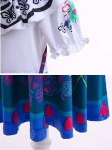 Costume de représentation pour enfants, robe de cosplay anime pour spectacle, robe d'été décontractée et florale pour vacances pour filles