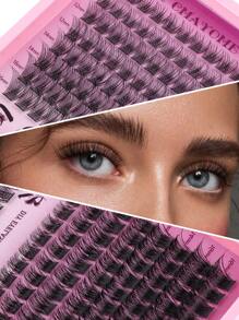 Natural Soft Curl DIY 192pcs Single Strand Eyelash Extensions 10/12/14mm Mixed 0.07mm C Ultra Lightweight 10 Rows 192pcs/Tray C Curl Fairy/Fish Tail False Eyelashes Suitable For Thin, Waterproof Mink Fiber Single Clusters 3D Effect False Eyelashes Suitable For Natural, Dramatic, Everyday Makeup, Animation Live Shows Eyelashes, Full Makeup And Daily Wear, Portable For Daily Use Or Going Out