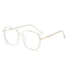 Square Frame Glasses Women Fashion Eyeglasses Frames Hexagonal Clear Rhinestone Glitter Anti Blue Light Lens - 無色 - 查看 3