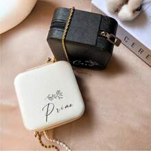1pc Customized Birthday Flower & Name Women's Jewelry Box, Fashionable Personalized Leather Jewelry Organizer, Perfect Gift For Mother, Girlfriend, Anniversary, Mother's Day - Multicolor - View 6