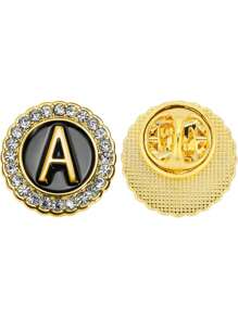 26 piezas Broche con inicial de la A a la Z, pasadores de oro/plata, adecuados para trajes, corbatas, sombreros, unisex, ideal como regalo de cumpleaños, aniversario, días festivos para familia, amigos y colegas - Multicolor - Ver 4