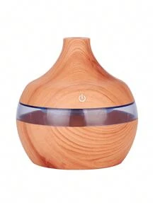 Humidificador con activación táctil USB, de madera blanca - Adecuado para habitaciones y oficinas, color madera, máquina de aromaterapia, humidificador de niebla fría, ultra silencioso, 7 tipos de luces LED, humidificador anti sequedad para el hogar y dormitorio, regalo que añade confort y moda a tu hogar