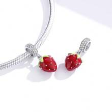 1 pièce Pendentif de poivrons en argent sterling 925 Petit charme rouge de légume fruit original pour femme Cadeau de fête Fabrication de bijoux fins DIY