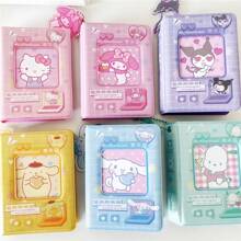 Sanrio 40 Sheets/Book (With Pendant) Sanrio Ins Cute Pompompurin & Kuromi 1-Grid Photo Album, High Quality Idol Photo Collection Book, 3 Inch For,Back To School,School Supplies
