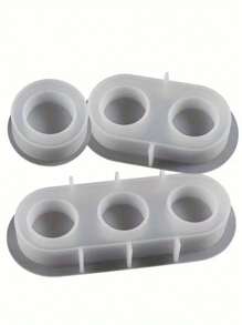 1 pieza Molde de silicona de resina para portavelas, molde de resina epoxi para manualidades de decoración del hogar