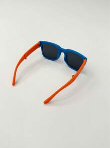 1副可折叠方形框架简约儿童眼镜 - 彩色 - 查看 10