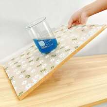 1pc Daisy Printed Drawer Moisture-Proof Mat For Kitchen Cabinet, Table, Multi-Size Cuttable EVA Material, Easy To Clean, Non-Slip Waterproof Oil-Proof Dust-Proof Household Liner Paper, Suitable For Refrigerator, Kitchen Shelf, Food Storage Room, Desk, Cabinet, Shoe Cabinet, Wardrobe, Tabletop For School,Office,Household,Travel