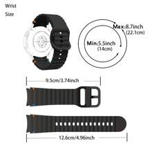 1 Dây đeo silicon thể thao tương thích với Samsung Galaxy Watch 7 FE 44mm 40mm, Dây đeo tương thích với Galaxy Watch 4 6 Classic 5 Pro, Dây đeo 43mm 47mm 45mm 46mm, Phụ kiện đồng hồ thông minh dành cho nam nữ - 20mm - Xem 4