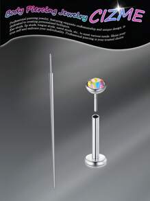 CIZME 银色无螺纹鼻钉 18g 平背鼻钉 18g 软骨耳环 平背 平背鼻钉 18 号无螺纹鼻环 推入式耳蜗耳钉 女士 8mm，平背耳环耳钉 无螺纹耳屏唇钉 软骨唇 美杜莎耳蜗 身体穿孔首饰 防过敏 男女皆宜 - 銀色 - 查看 12