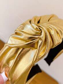 1pc Bath Towel Headband, Women's Knotted Thick & Fluffy Headband, Fashion & Cute Hair Accessory, Suitable For Bathroom, Birthday, Travel, And Outfit Matching