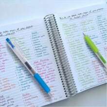 12 Pens, 12 Random Colors, Push-Up Neutral, Color Pens, Fine Point Ink Pens, 0.5mm, Set Of 12, Suitable For Journaling, Adult Coloring, Note Taking, School, Office And Home Use, 12 Colors Randomly Matched - 彩色 - 查看 5