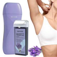 WAXKISS Roll-On Wax Kit For Painless Hair Removal, Includes 2 Lavender Wax Cartridges, Roller Wax Kit For Women And Men, Easy At-Home Use For Large Areas, Leaves Skin Smooth And Hair-Free - 美規A型插(110-127V) - 查看 8