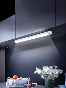 1pc Under Cabinet Light, Wireless Motion Sensor LED Light Bar, LED Long Sense Light, Rechargeable Magnetic Night Light, For Corridor Kitchen Cabinet Stairs Hallway Wardrobe Home Room Decoration