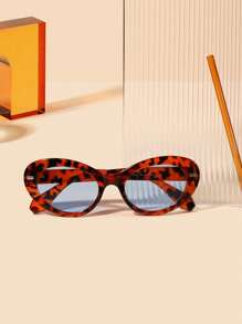1 pièce Lunettes de mode femme en acrylique, style bohème vintage, moderne avec monture œil de chat, pour sorties, tenues et cadeaux de vacances