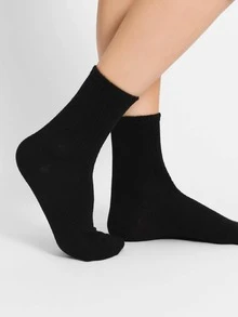 1/2/10 Pairs Comfortable Versatile Solid Color Breathable Anti-Odor Wicking Sports Socks - Multicolor - View 3