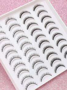 20 paar 3D nertsen natuurlijke wimpers Dramatische zachte dikke krul Valse wimpers Dagelijkse dating essentials Simulatie make-up Wimpers Herbruikbare wimperverlenging Make-uptool Kleine fee voorkeur Wimpers Paren natuurlijke valse wimpers Fluffy zachte dramatische 3D nertsen wimpers Lange pluizige wimpers Korte dikke nepwimpers Make-upproducten Bruiloftsfeest