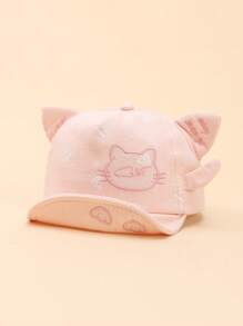 Spring New Cartoon Cat Ear Print Baby Sun Hat, Travel & UV Protection Hat - Multicolor - View 4