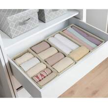 1/3/6 paquetes de organizador de cajón de ropa mejorado y reforzado, organizador de cajón de ropa interior plegable, caja de almacenamiento de tela para el armario, divisor de cajón de cómoda para camisas, sujetadores, calcetines y ropa interior