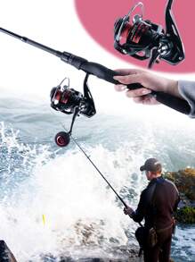 GOTURE 1pc Spinning Fishing Reel Light Weight High-Speed Gear Ratio Stainless BB And CNC Aluminum Spool For Freshwater And Saltwater Fishing - Black - View 8