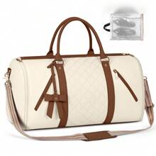 Garment Bags For Travel Women Leather Convertible Garment Duffle Bag With Shoe Pouch,Large Carry On Garment Bag Dress Suit Business Travel Bags Beige - Multicolor - View 13