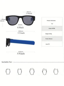 2025 Hot Selling Unisex High Quality Fashion Colorful Wristband Style Sports Eyeglasses, Flexible Wrist Folding Outdoor Sports Glasses For Summer Beach Vacation,Outdoor,Travel - Multicolor - View 9