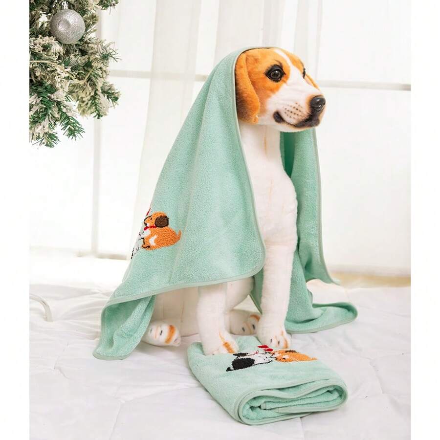 1 件超强吸水猫/狗爱好者礼物和狗/猫妈妈爱宠物美容毛巾，柔软珊瑚绒速干毛巾，猫/狗爱好者礼物和狗/猫妈妈爱宠物沐浴淋浴毛巾，适合狗爱好者和狗妈妈爱和猫爱好者和猫妈妈爱