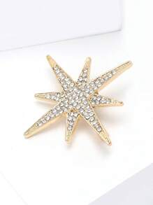Broche de estrella con rhinestones de moda para mujeres, accesorio de alfiler para vestidos, trajes, fiestas, banquetes y regalos