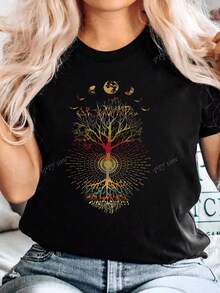 T-shirt à manches courtes unies, décontracté et polyvalent, grande taille