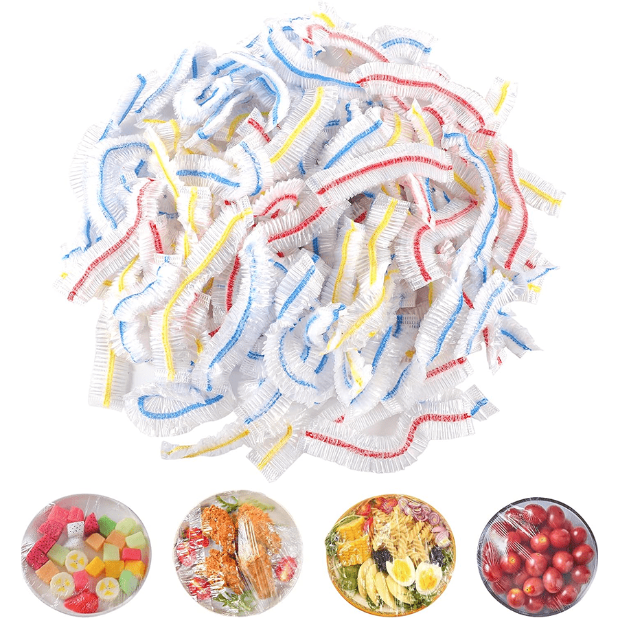 100/300/500 Pcs/Pack, Reusable Elastic Silicone Food Wrap, Fresh Keeping Covers, Dustproof Food Protector, Keeps Your Food Fresh And Safe