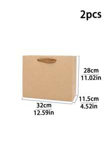 1pc/2pcs White Card Paper Bags, Gift Bags, White Paper Shopping Bags For Clothing Stores, Jewelry And Beauty Packaging, Large Size Gift Wrapping Paper Bags