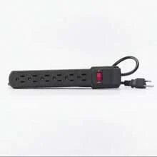 EXTENSION POWER STRIP 6 OUTLETS AC Power Strip, 6 Pin Socket With Switch, 6 Outlets, 1M Extension Cable - US B Type Plug(110-127V) - View 6