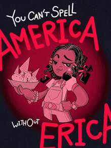 女童短袖T卹2025春夏新款休閒百搭戶外學院風百分百純棉柔軟透氣街頭運動男女T卹，個性化標語趣味幽默圖案印花藏青色上衣 - 藏青色 - 查看 3