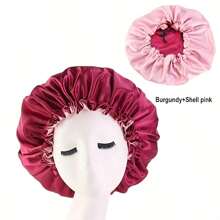 1pc Double Layer Soft Adjustable Shower Cap, Reusable Hair Care Head Wrap For Women Home Bathroom Decor Summer Back To School