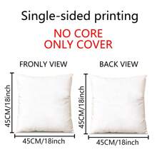 1pc Polyester Floral Pattern Digital Printed Single-Sided Decorative Throw Pillow Cover, For Home Decor, Suitable For Multiple Scenes, Without Pillow Insert - Multicolor - View 2