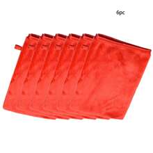 6 pièces de gant doux pour le visage, serviettes de spa pour le bain, gants de lavage corporel en microfibre réutilisables, gants démaquillants, style européen, 6*8 pouces