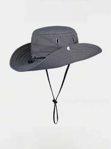 1 pièce Chapeau de seau femme chapeau de cow-boy unisexe chapeaux de soleil réglable profil bas non structuré couleur unie pour hommes femmes pour voyages extérieurs cadeaux