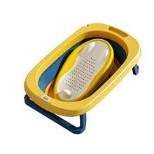 婴儿浴网沐浴垫新生儿洗澡床可折叠婴儿洗澡架 - 彩色 - 查看 11