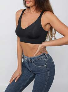 1 pezzo Reggiseno invisibile adesivo senza cuciture per donne, con strisce di gel e supporto morbido, reggiseno push-up invisibile