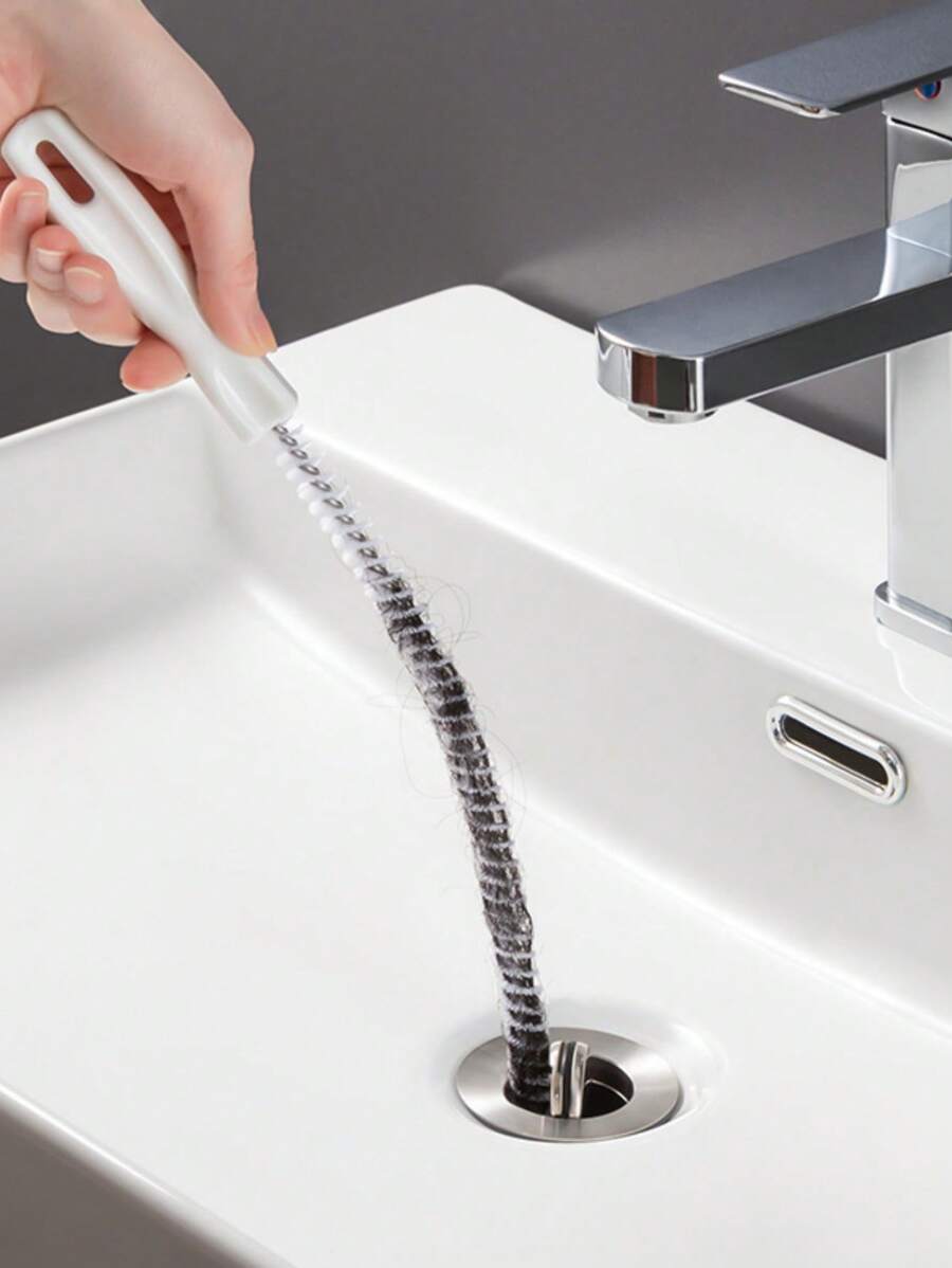 1 pieza Eliminador de obstrucciones de fregadero, herramienta de fontanería de cocina, cepillo de limpieza para eliminar el cabello