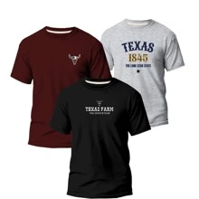 KIT OF 3 100% COTTON UNISEX COUNTRY TEXAS T-SHIRTS NEW - 顏色1 - 查看 1
