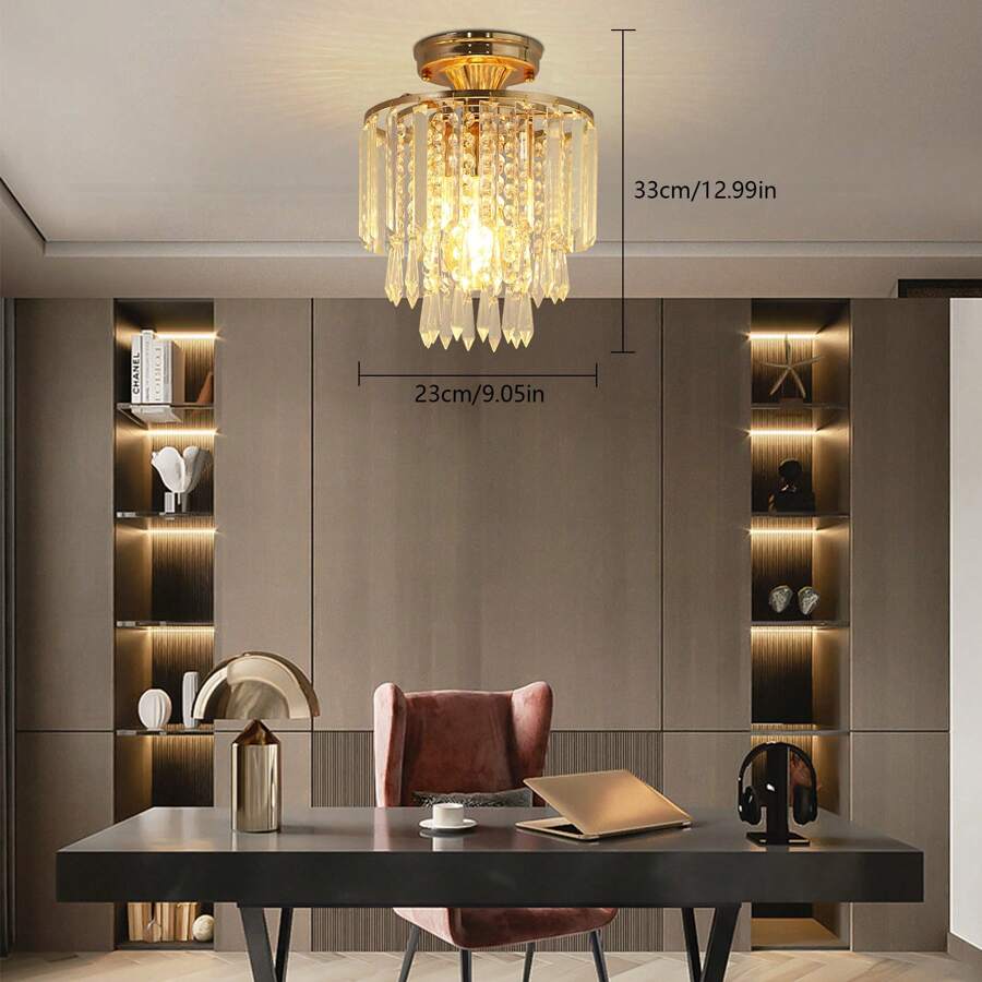 HYYKJ-US Modern Chandelier Crystal Light, Crystal Ceiling Light, 3 Levels Crystal Raindrop Chandelier - 1 - View 1