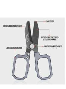 Tijeras de pesca de aluminio de alto rendimiento para cortes precisos, tijeras de aluminio portátiles para pesca, campamento y aventuras al aire libre, tijeras de pesca de aluminio compactas - perfectas para pescadores, actualiza tu equipo de pesca con nuestras tijeras de aluminio - ¡20% de descuento hoy!