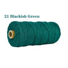 Corda in 100% cotone da 3mm, colorata, corda ritorta fatta a mano per macramè, filo per decorazioni fai-da-te, matrimoni, confezione da 100m