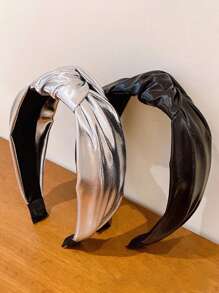 1pc Bath Towel Headband, Women's Knotted Thick & Fluffy Headband, Fashion & Cute Hair Accessory, Suitable For Bathroom, Birthday, Travel, And Outfit Matching