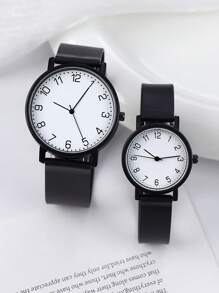 1 pieza Reloj de hombre con correa de silicona y esfera redonda, de cuarzo, adecuado para uso diario o fiestas, también se puede usar como regalo para parejas